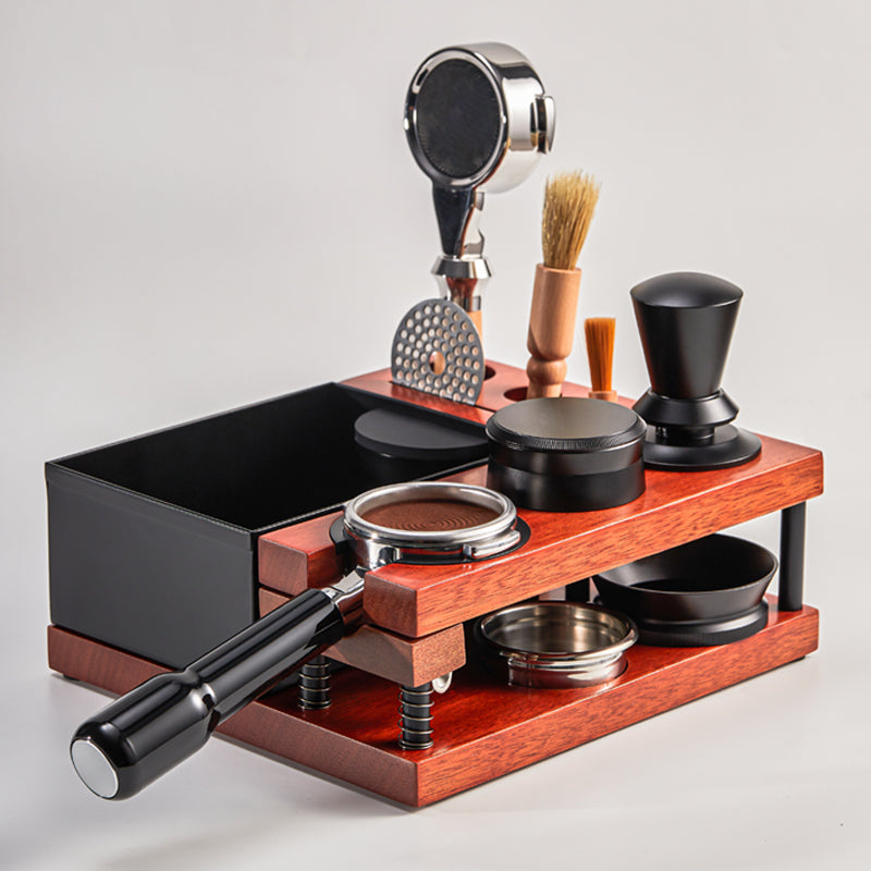 Wood Tamper Stand Espresso Knock Box - CasaCafé
