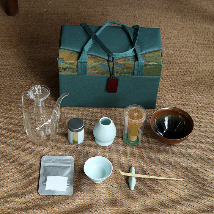 Japanese Matcha Glass Bowl With Pouring Spout - CasaCafé