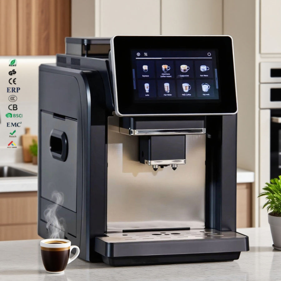 Longbank Professional Touch Screen Espresso Coffee Maker Machine - CasaCafé